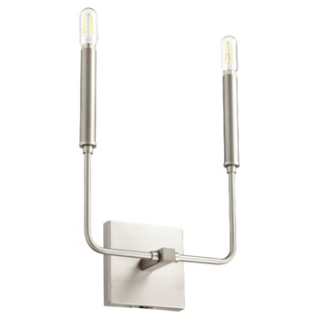 Lacy 2 Light Soft Contemporary Satin Nickel Wall Sconce