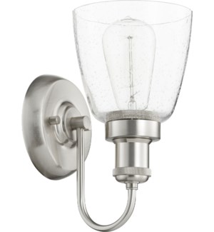 1 Light Traditional Satin Nickel Wall Sconce