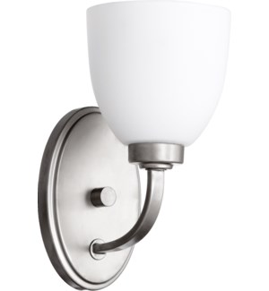 Reyes 1 Light Transitional Classic Nickel Wall Sconce