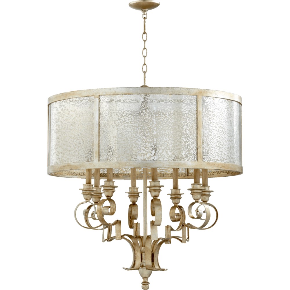 Champlain 8 Light Aged Silver Leaf Traditional Chandelier