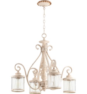 San Miguel 4 Light Traditional Persian White Chandelier