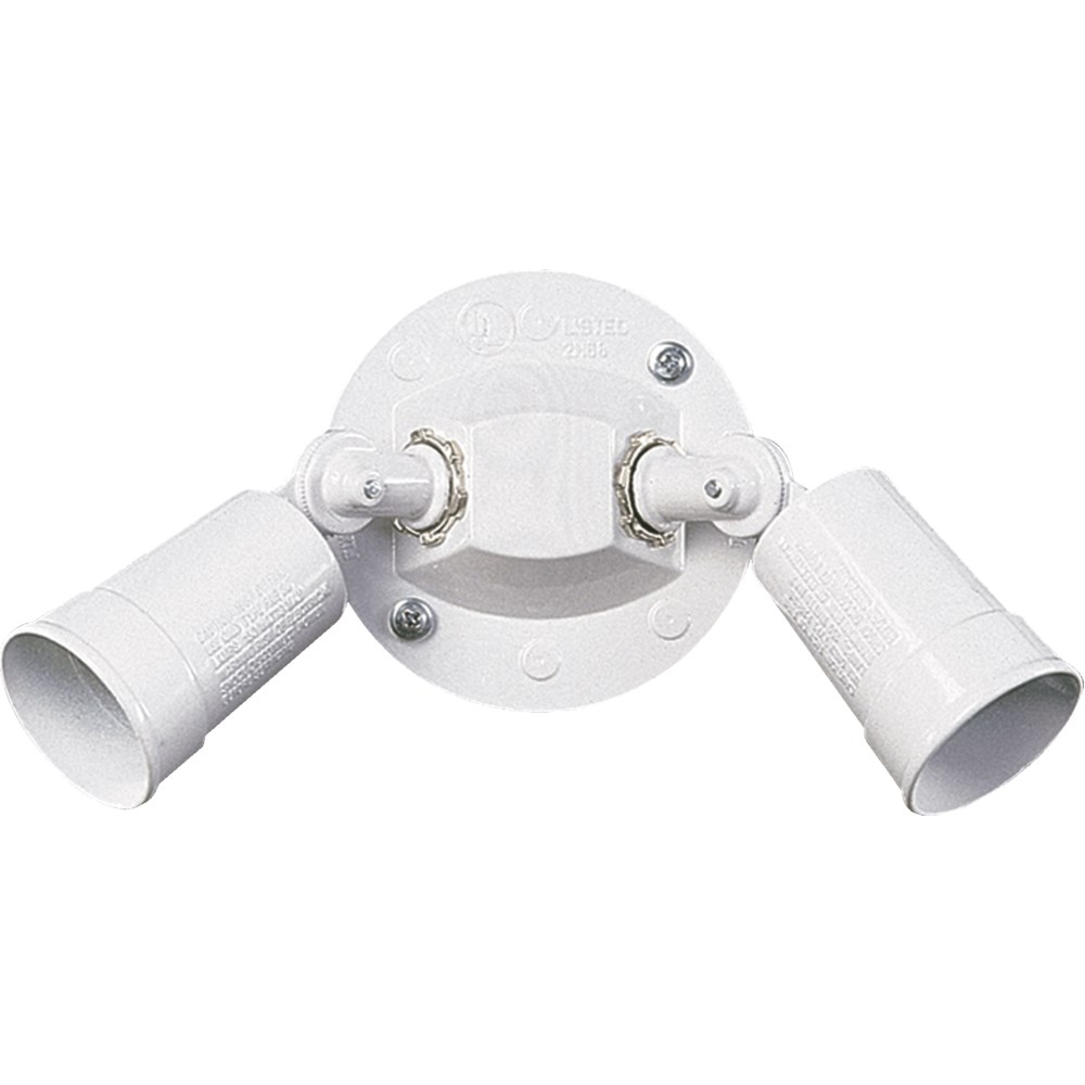 2 Light Transitional White Outdoor Wall Light