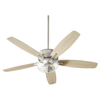 Breeze 52-in 5 Blade Satin Nickel Transitional Ceiling Fan
