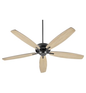 Breeze 60" 60-in 5 Blade Black Noir Transitional Ceiling Fan