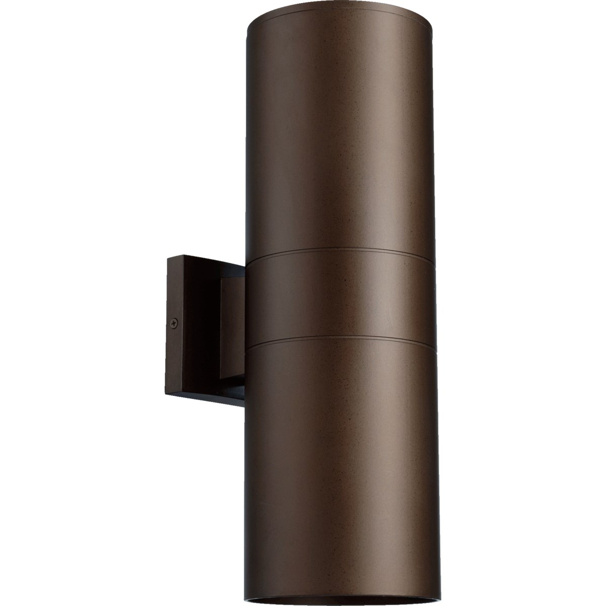 Cylinder 2 Light Modern and Contemporary Oiled Bronze Outdoor Wall Light