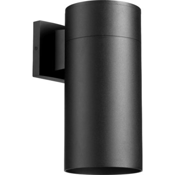 Cylinder 1 Light Modern and Contemporary Black Outdoor Wall Light