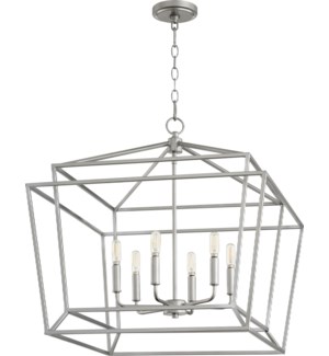 Monument 6 Light Transitional Classic Nickel Chandelier