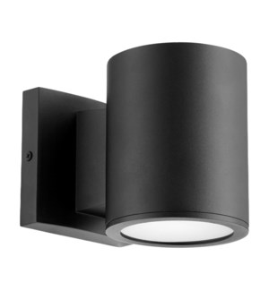 Cylinder Black Contemporary Outdoor Wall Light
