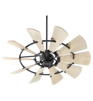 Windmill 52-in 10 Blade Black Noir Modern Farmhouse Ceiling Fan