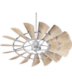 Windmill 60-in 15 Blade Galvenized Transitional Ceiling Fan