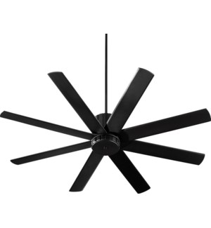 Proxima 60" Eight-Blade Black Noir Soft Contemporary Ceiling Fan
