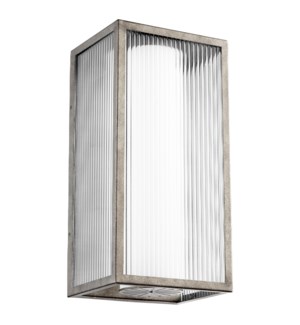 Maestro Weathered Zinc  Soft Contemporary LED Outdoor Wall Light