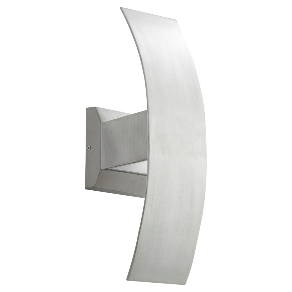 Curvo Brushed Aluminum Contemporary LED Outdoor Wall Light - search