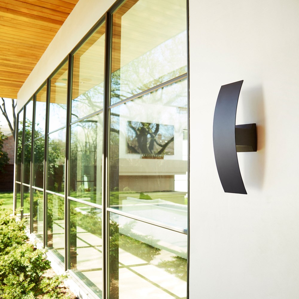 Curvo Noir Contemporary LED Outdoor Wall Light - search results