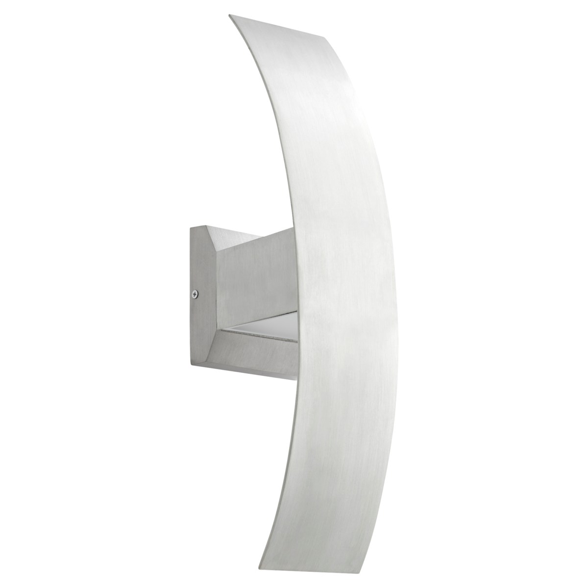 Curvo Brushed Aluminum Contemporary LED Outdoor Wall Light - search