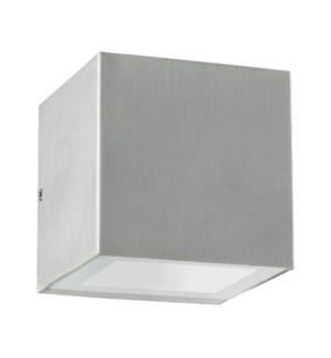 Ion Brushed Aluminum Contemporary Outdoor Wall Light