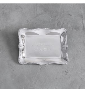 GIFTABLES Pearl Denisse Rectangular Engraved Tray "A little something with great love"