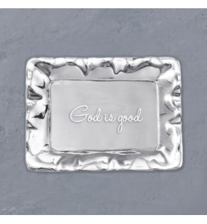 GIFTABLES Vento Rectangular Engraved Tray "God is good"