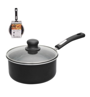 HB 2.3QT Aluminum covered sauce pan, 3.0mm, black, Nonstick  643700229083