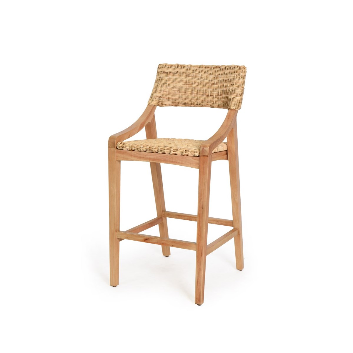 Urbane Bar Chair   Frame Color - Natural Woven Seat and Back  Color - Natural  CLOSE-OUT - 50%