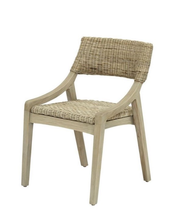 Urbane Side Chair  Frame Color - Old Gray Woven Seat & Back Color - Stone