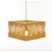 Square Pendant Diamond Basket Weave Pattern Color - Natural (hardwired pendant kit included; 60W)