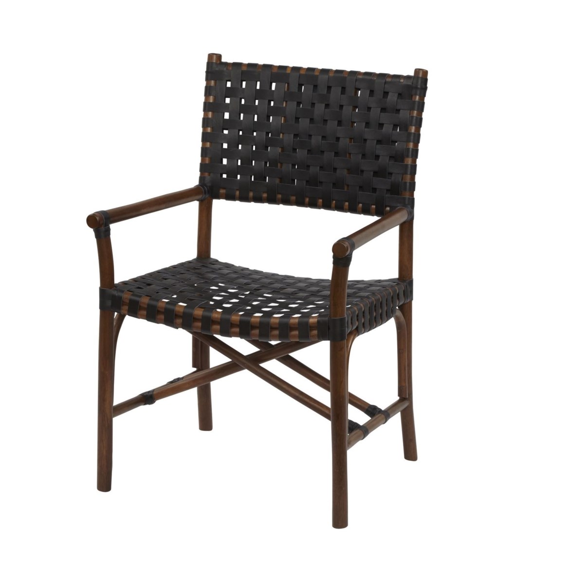 Malibu Arm Chair Frame Color - Cocoa Leather Color - Black CLOSE-OUT - 50% OFF!SOLD AS-IS  ~  A