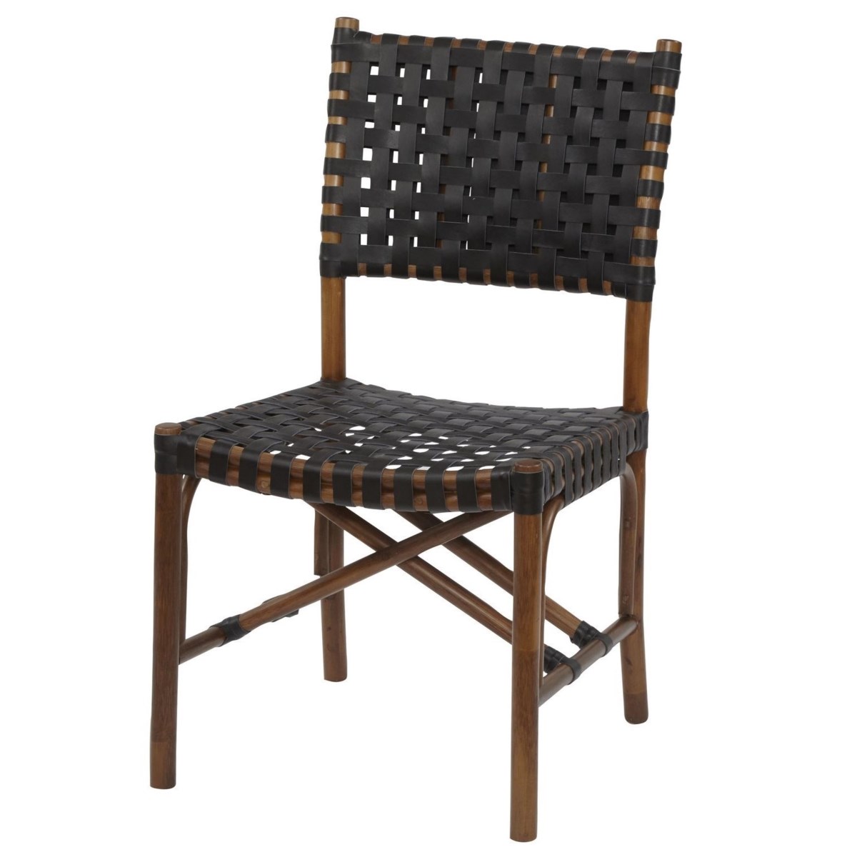 Malibu Side Chair Frame Color - Cocoa Leather Color - Black CLOSE-OUT - 50% OFF!SOLD AS-IS  ~