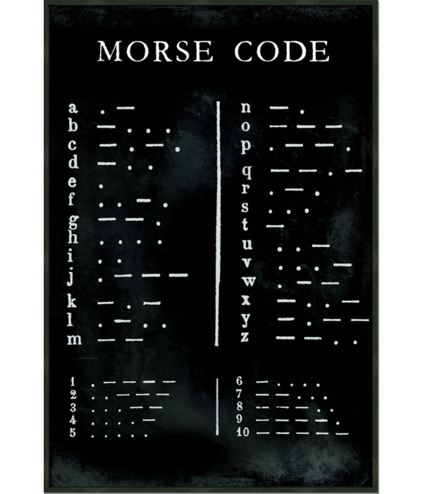 MORSE CODE CHART (framed)