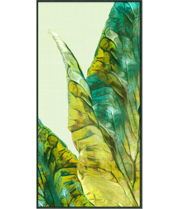TROPICAL GREEN LEAVES I (framed)