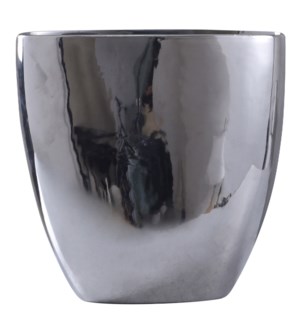 DARIUS VASE- LARGE | Chrome Finish on Ceramic