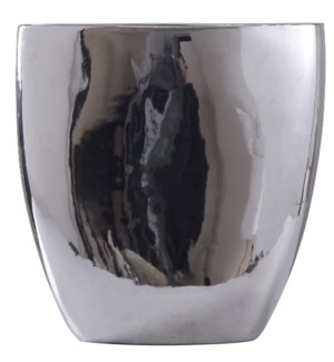 DARIUS VASE- SMALL | Chrome Finish on Ceramic