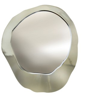 MILLER MIRROR | Aluminum Finish on Metal Frame | Plain Glass Beveled Mirror