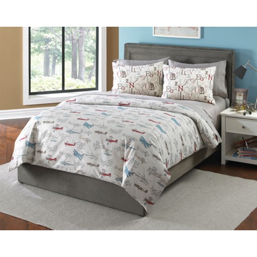 Kiddy Hawk 3 Pc Tw Comforter Set Made In Usa Closeouts