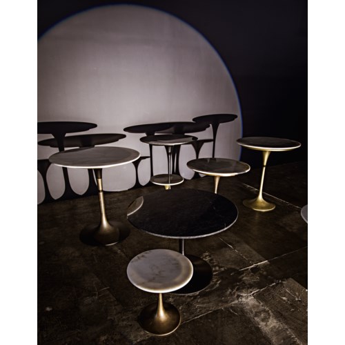 Laredo Bar Table 36 Antique Brass White Marble Top New Items