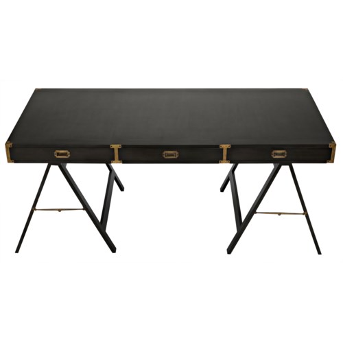 Campaign Desk Pale Desks Noir Noir