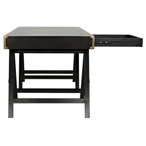 Campaign Desk Pale Desks Noir Noir