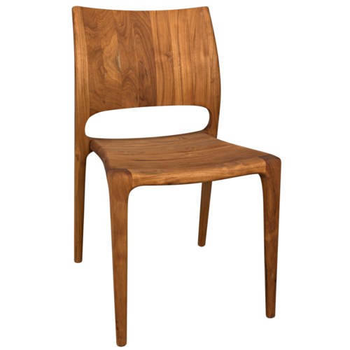 Suzu Stackable Chair Teak Dining Chairs Noir