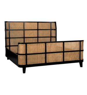 Porto Bed, Eastern King, Hand Rubbed Black