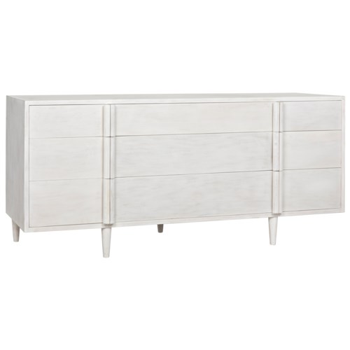 Morten 9 Drawer Dresser White Wash Dressers Consoles