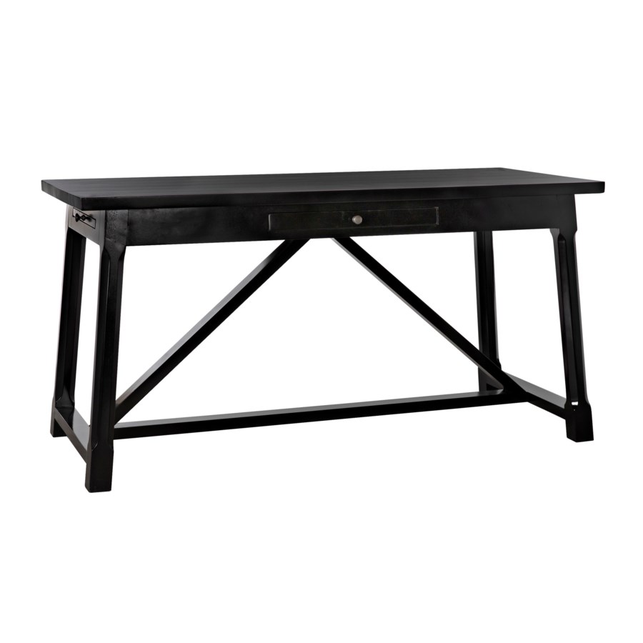 Sutton Desk Distressed Black Desks Noir