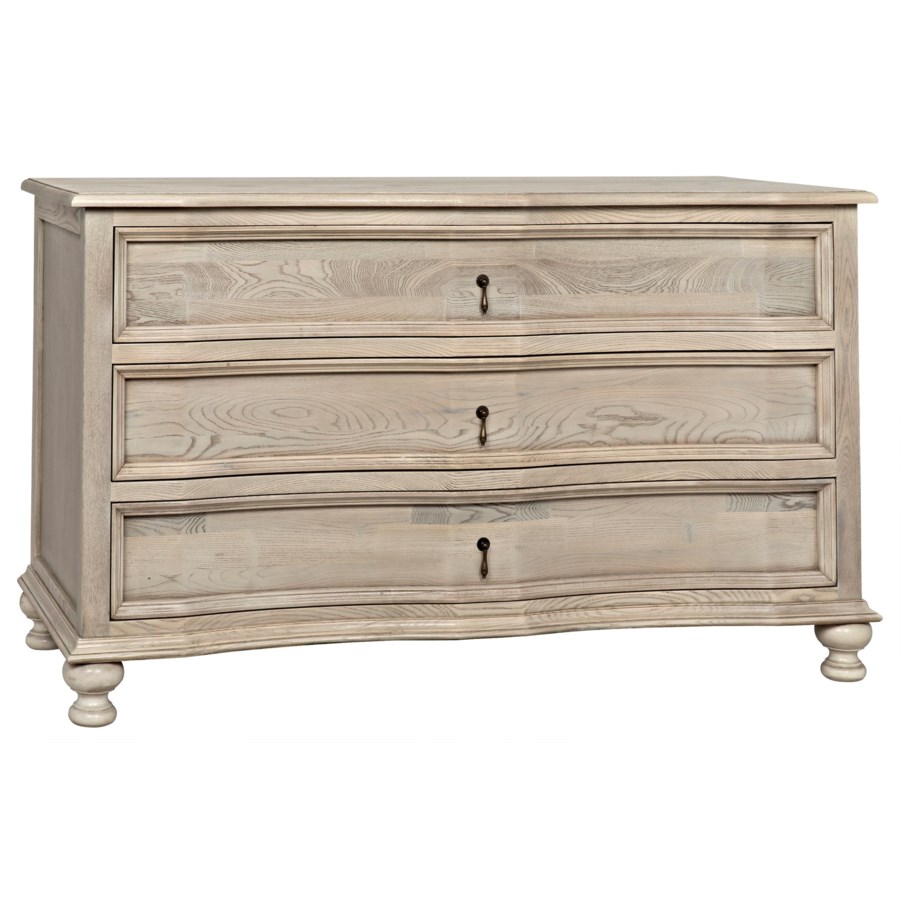 Curved Front 3 Drawer Chest Dressers Consoles Sideboards Noir