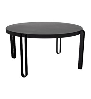 Marcellus Dining Table, 63",Black Metal