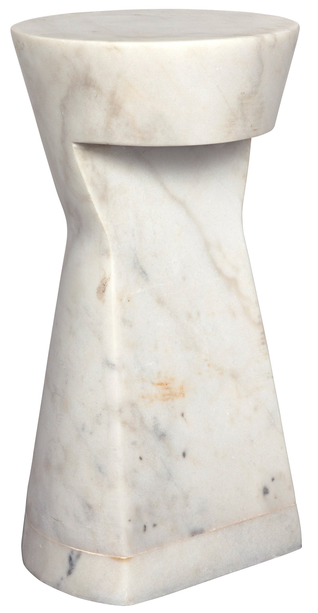 Omon Side Table, White Stone - accent tables | Noir