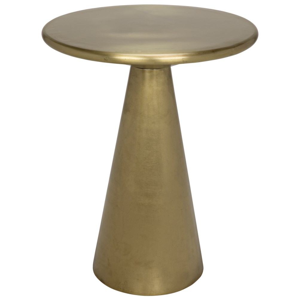 Cassia Side Table Metal With Brass Finish Accent Tables Noir Noir