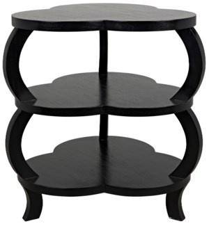 Kamala Side Table, Hand Rubbed Black