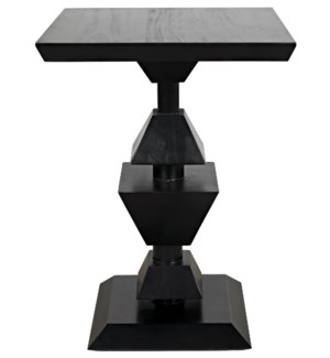 Majesty Side Table, Hand Rubbed Black