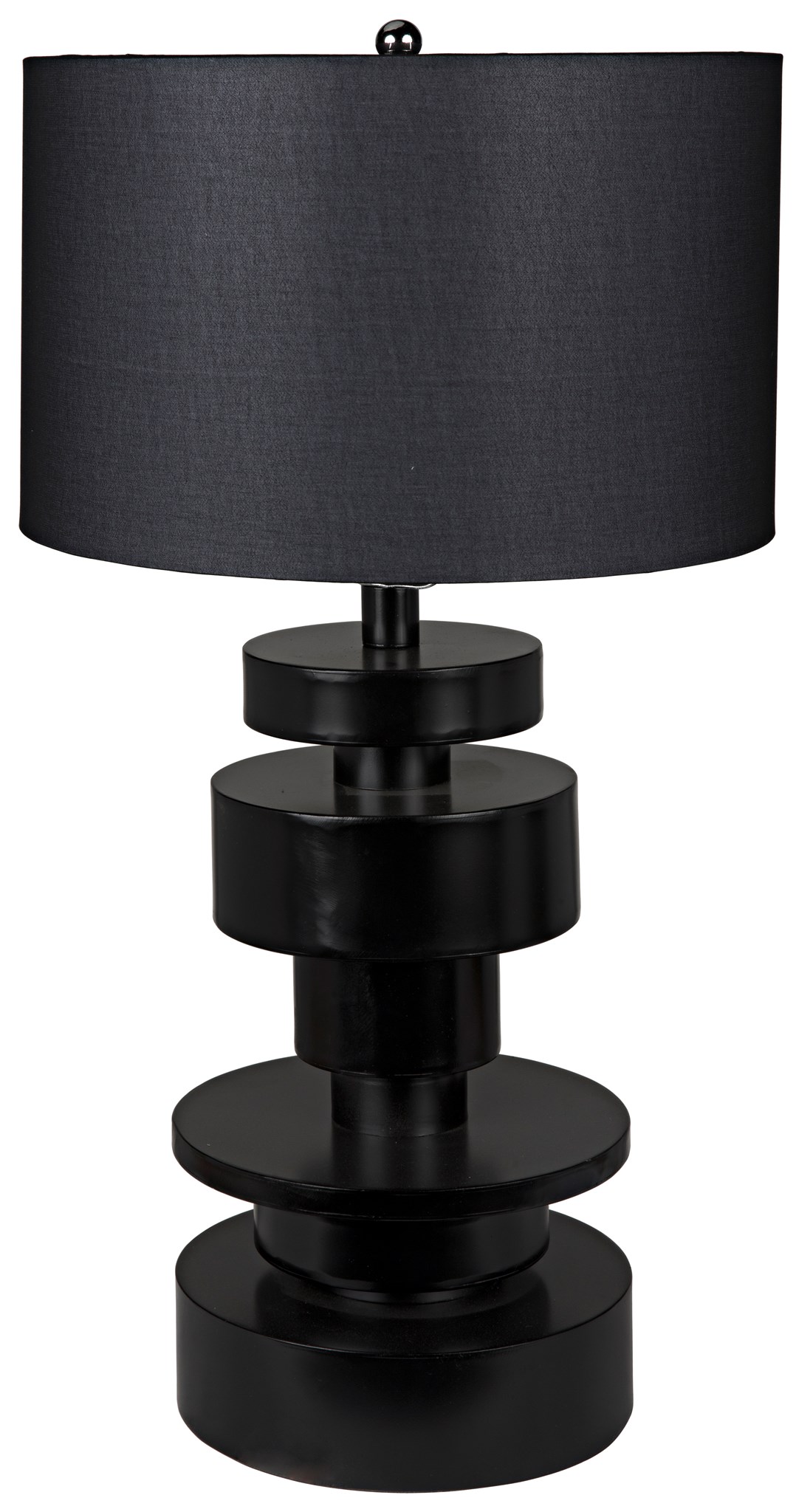 black shade table lamps