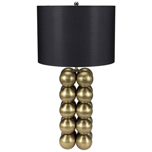 Leo Table Lamp With Shade Antique Brass Table Lamps Noir