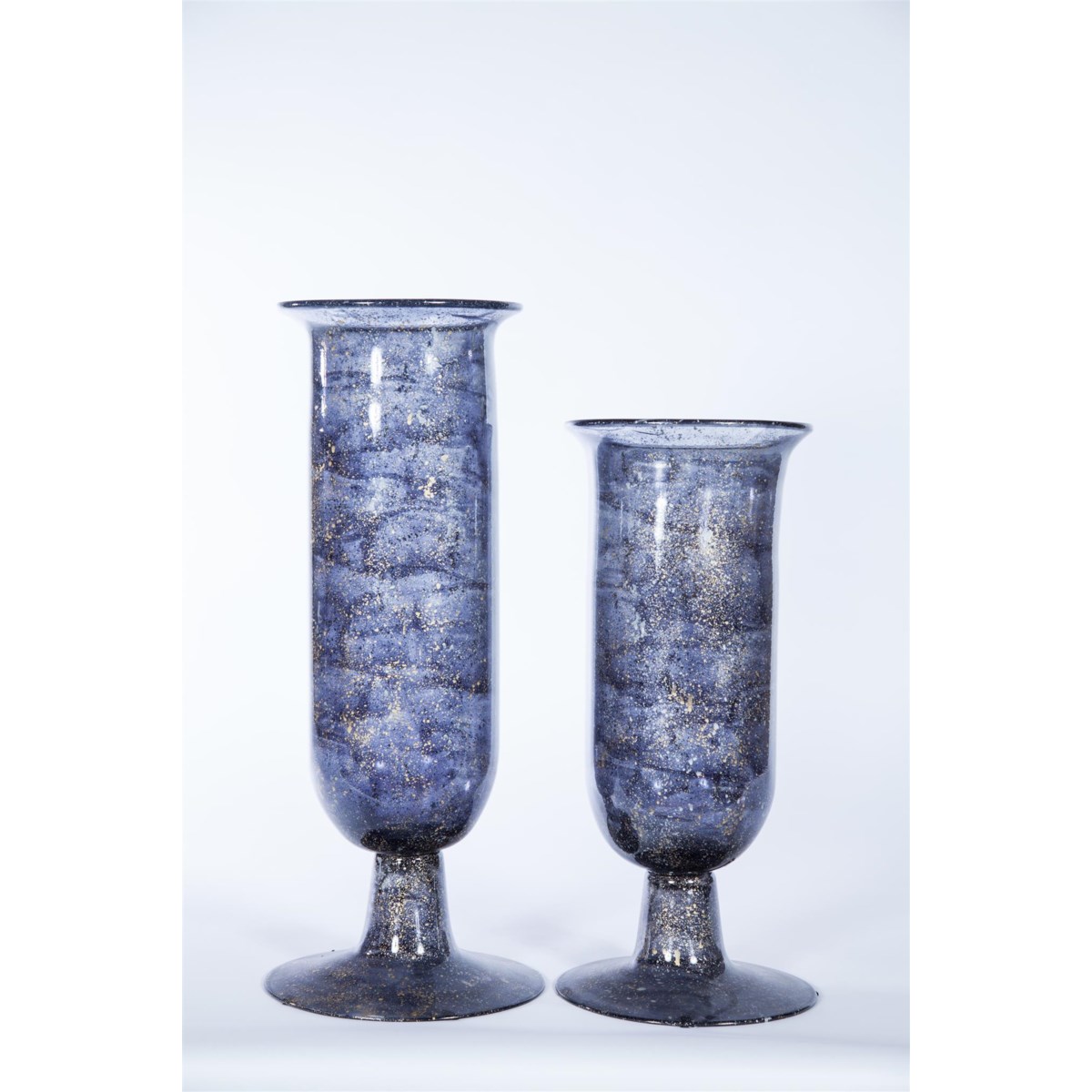 Large Vase w/ Glass Base in Emperors Stone Finish